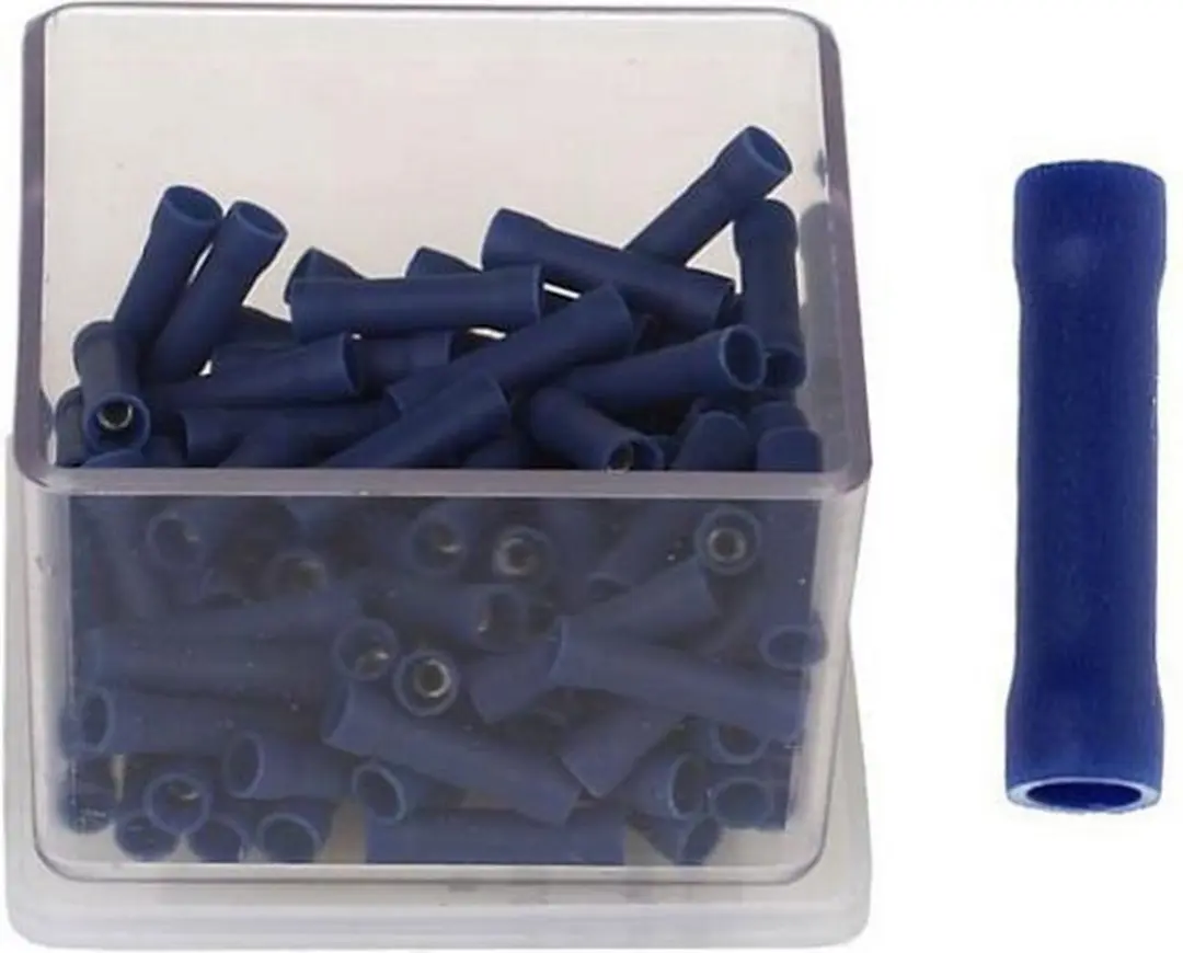 Goobay Butt Connector Blauw - 100 Stuks
