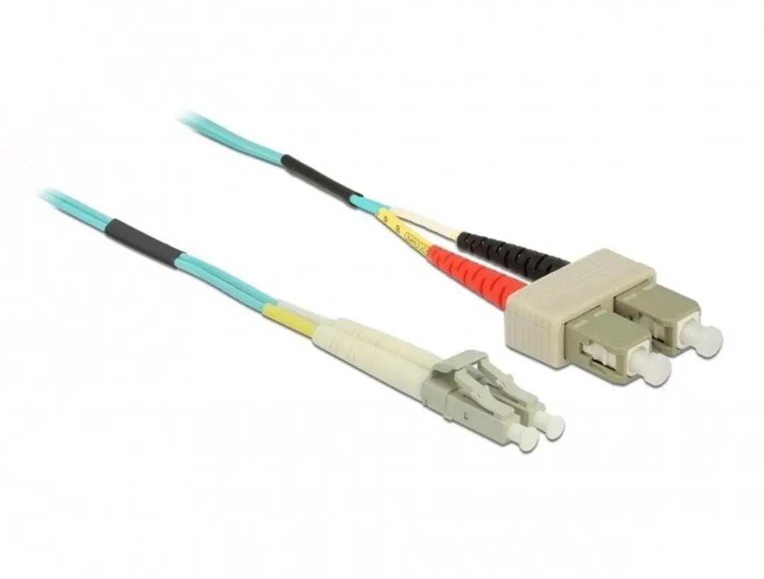 Delock LC naar SC Kabel - 2m OM3 Aqua