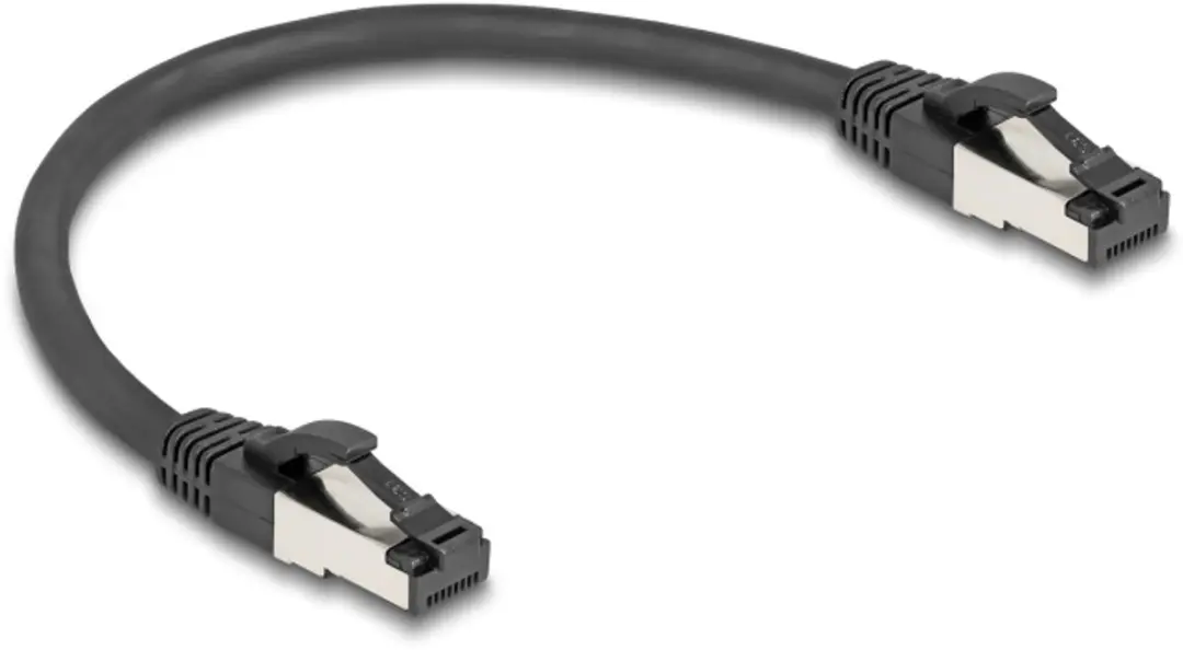 Delock Cat.8.1 S/FTP RJ45 Kabel 0.25m - 40 Gbps - Zwart
