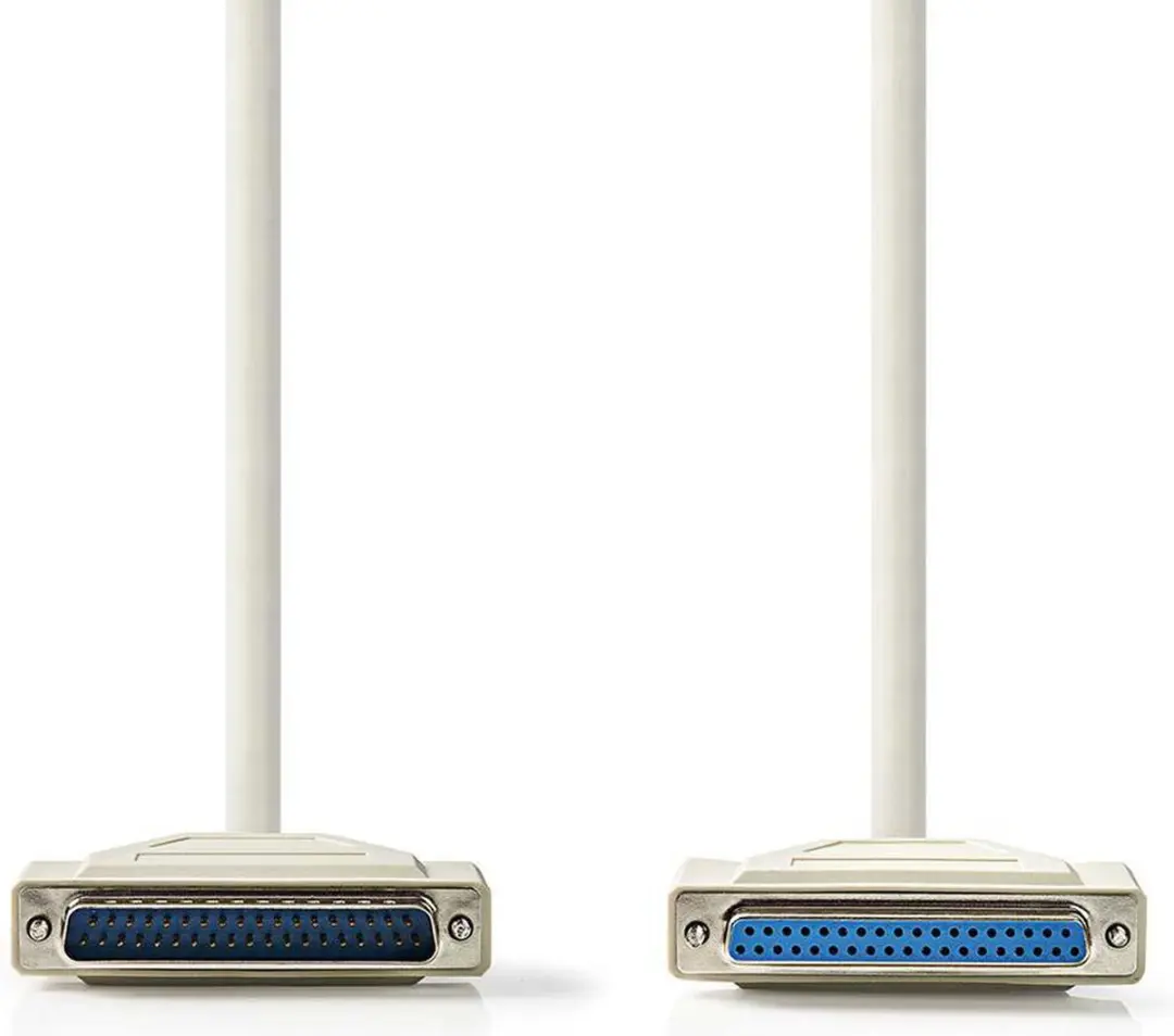 Nedis D-SUB 25-Pins Seriële Kabel 2m - Ivoor - afbeelding 6 van 6