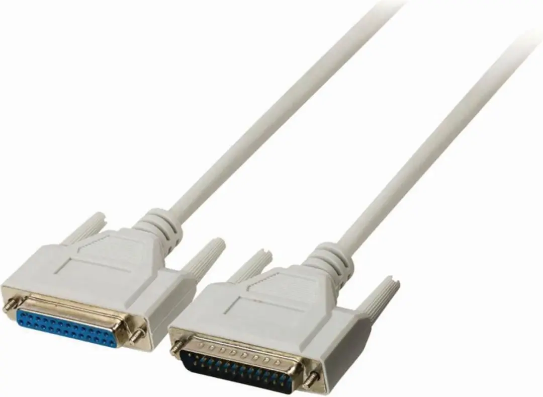 Nedis D-SUB 25-Pins Seriële Kabel 2m - Ivoor