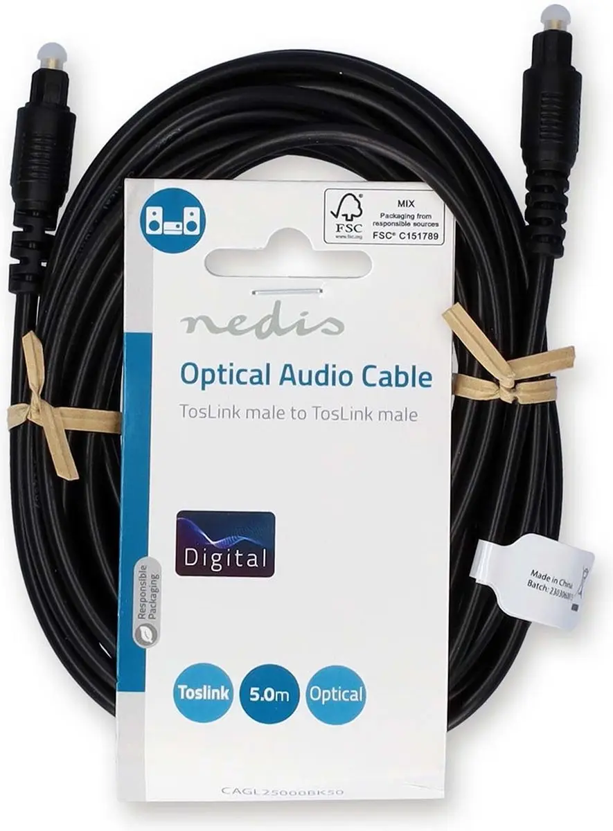 Nedis Optische Audiokabel CAGL25000BK50 - 5m - Zwart