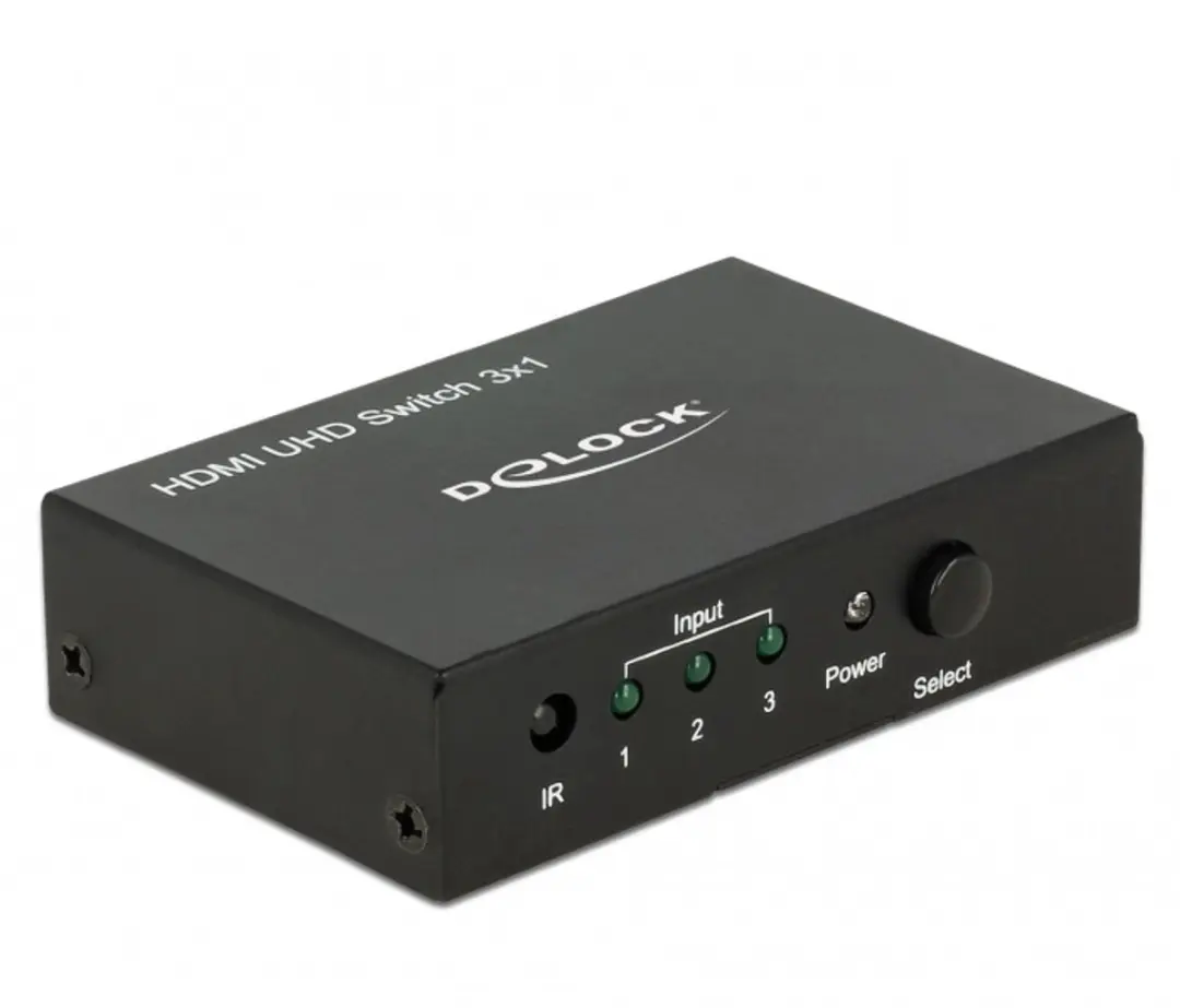 Delock HDMI Schakelaar 3 naar 1 4K 60Hz HDR
