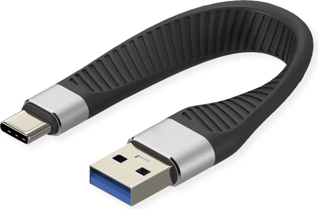 Roline USB 3.2 Gen 2 Siliconen Kabel C-A M/M 11cm