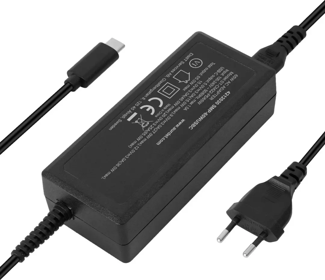Deltaco Energy 4212030 USB-C Lader 65W - 2m - Zwart