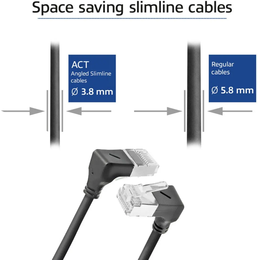 ACT DA7930 Patchkabel CAT6A U/FTP 0,15m - Zwart