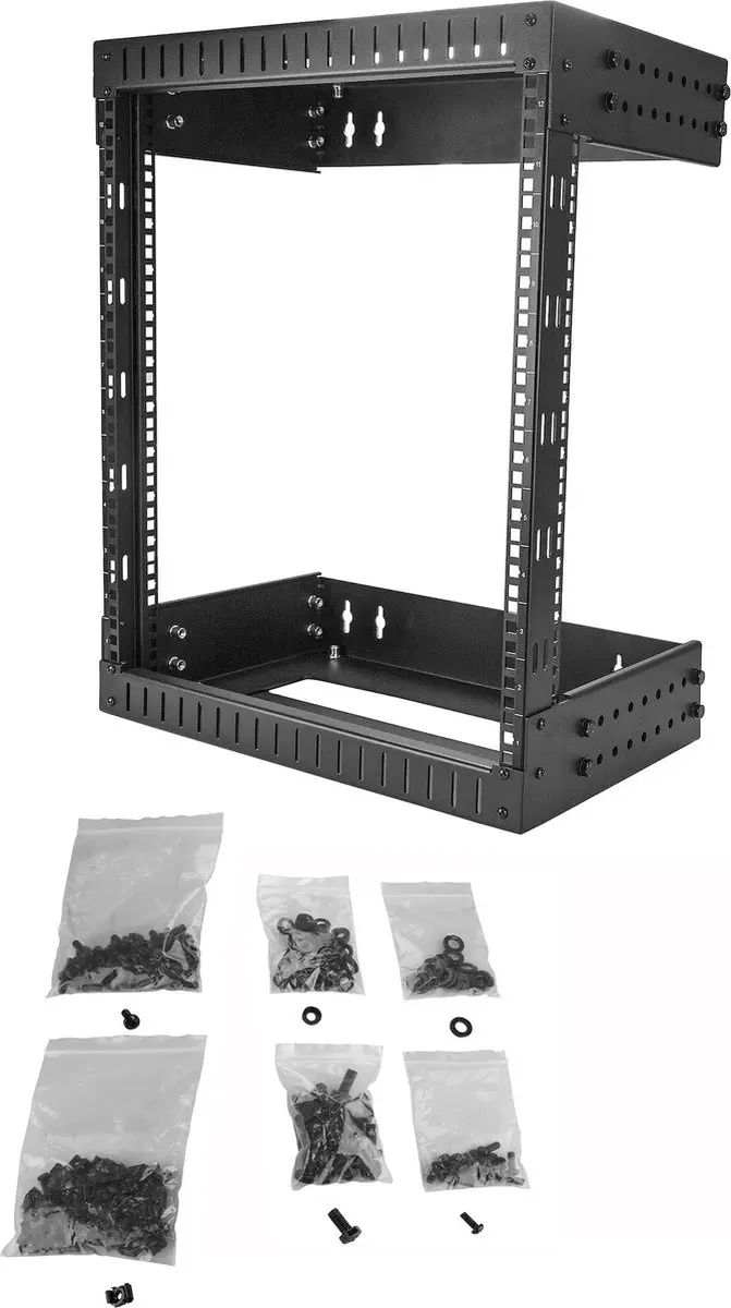 Startech 12U Wandmontabel Server Rack RK12WALLOA - Zwart