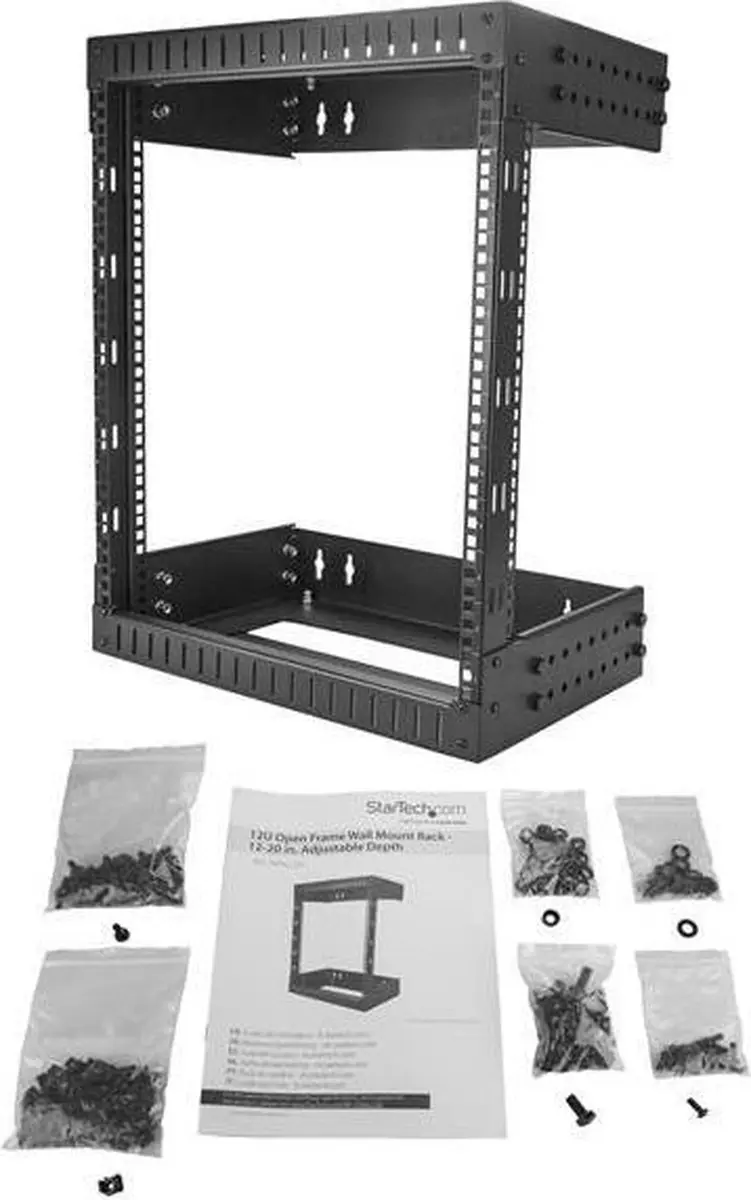 Startech 12U Wandmontabel Server Rack RK12WALLOA - Zwart