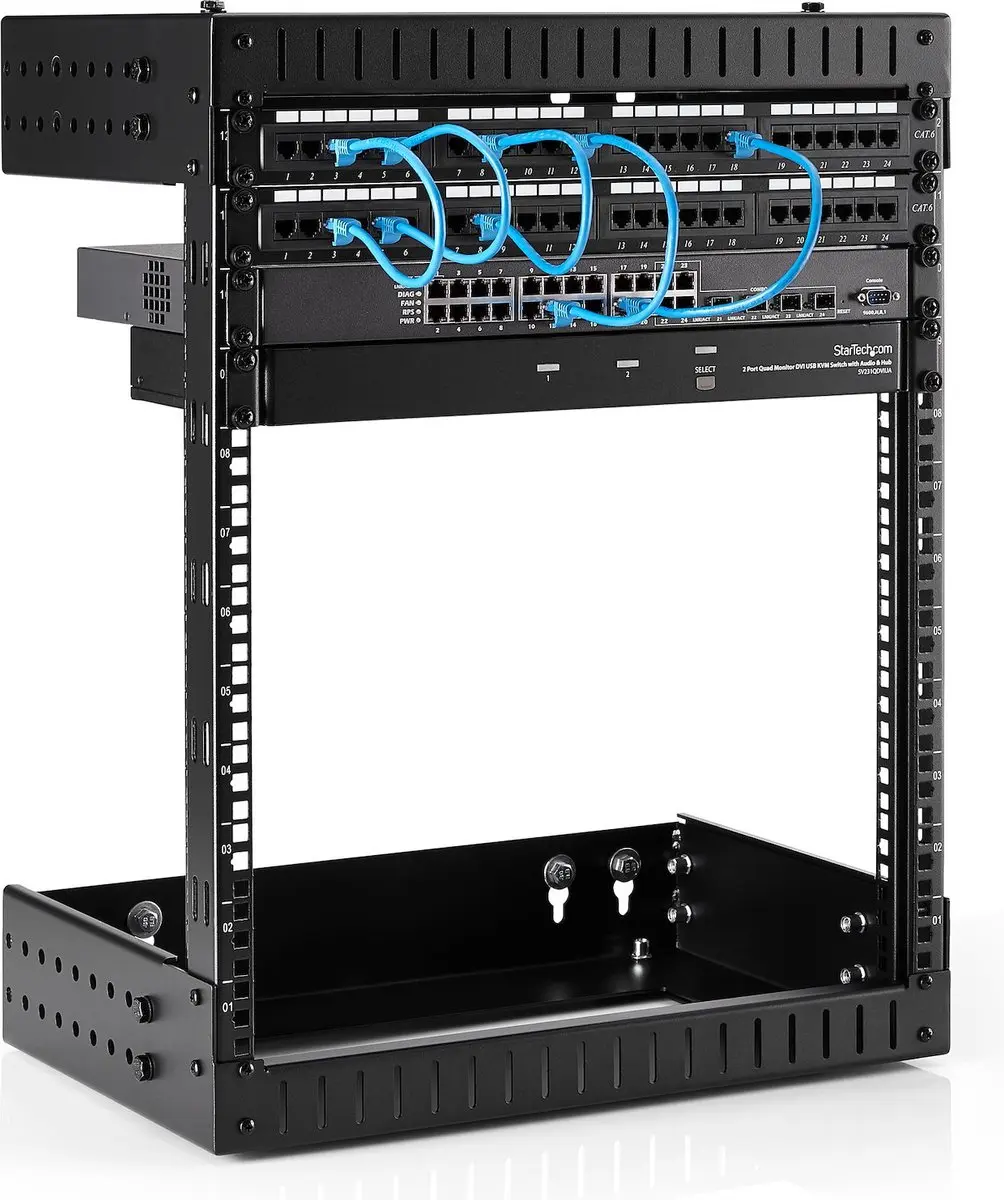 Startech 12U Wandmontabel Server Rack RK12WALLOA - Zwart - afbeelding 6 van 6