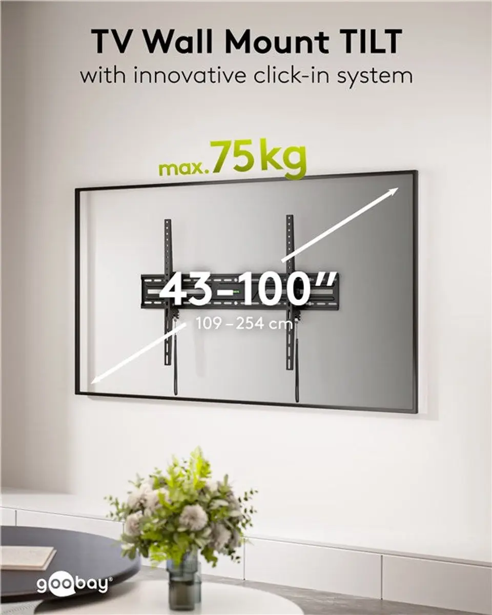 Goobay 79756 TV Muurbeugel Kantelbaar - 32-72" - Zwart