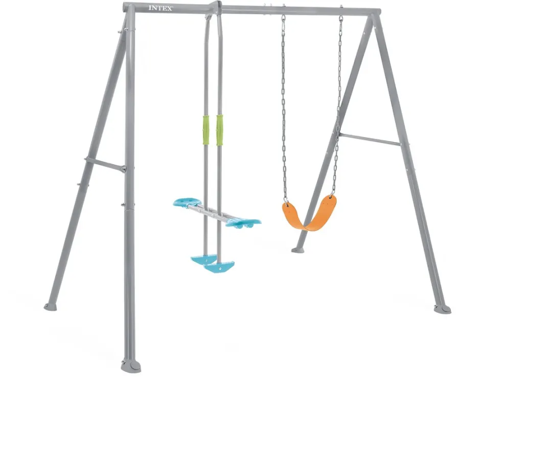 Intex Swing & Glide Twee Activiteiten Schommelset - Groen/Blauw/Oranje