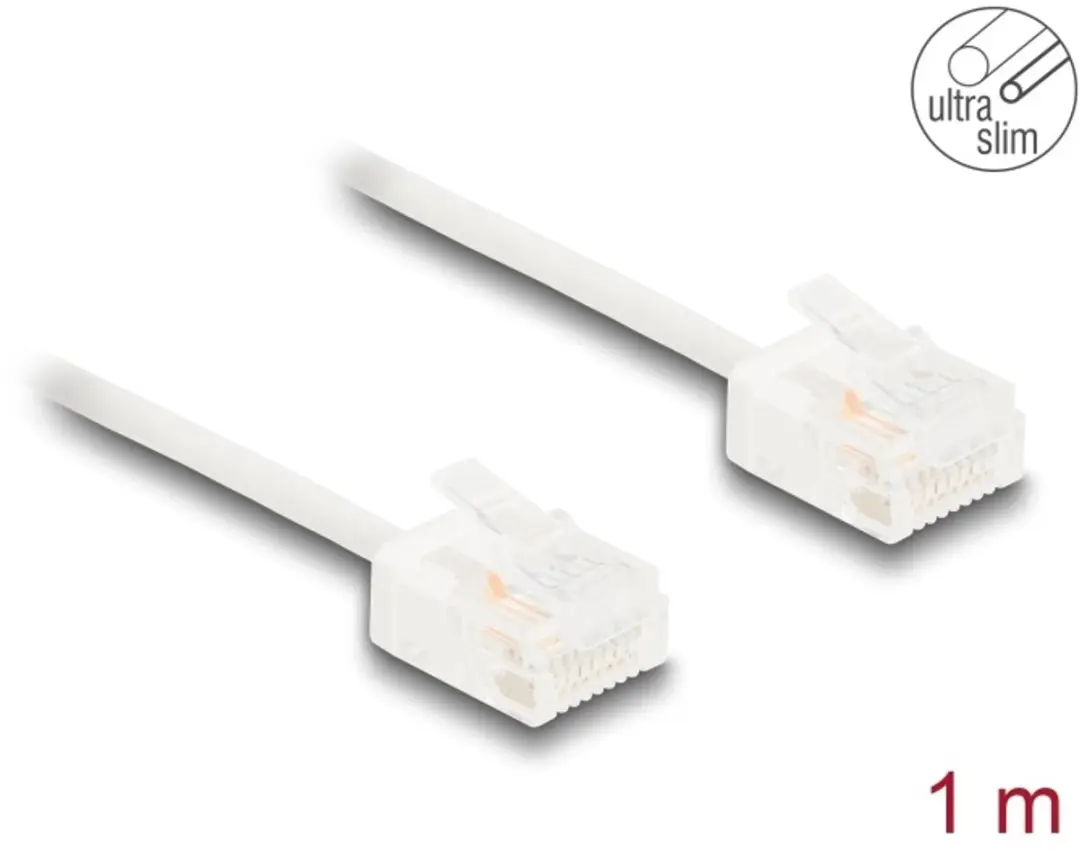 Delock RJ45 Cat.6 UTP Kabel 1m Wit