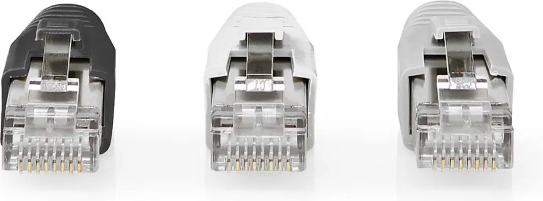 Nedis RJ45 Pass Through FTP CAT6a Connector - 10 Stuks - Verguld - Grijs