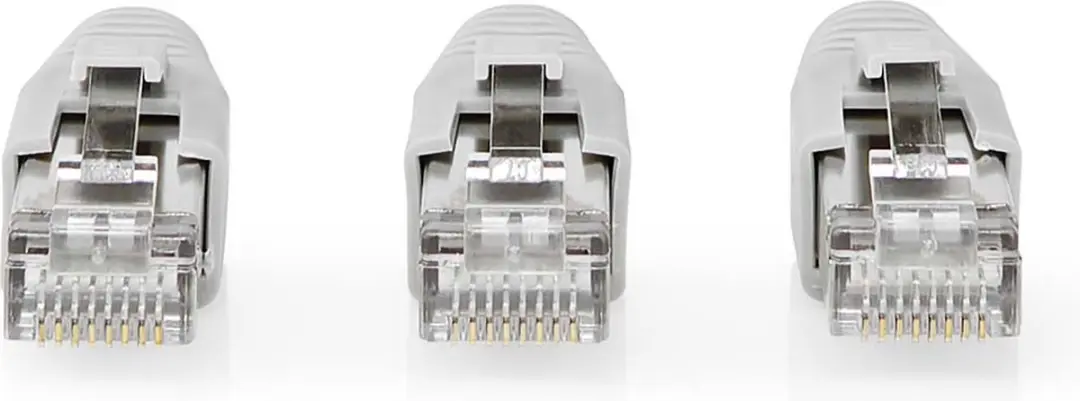 Nedis RJ45 Pass Through FTP CAT6a Connector - 10 Stuks - Verguld - Grijs