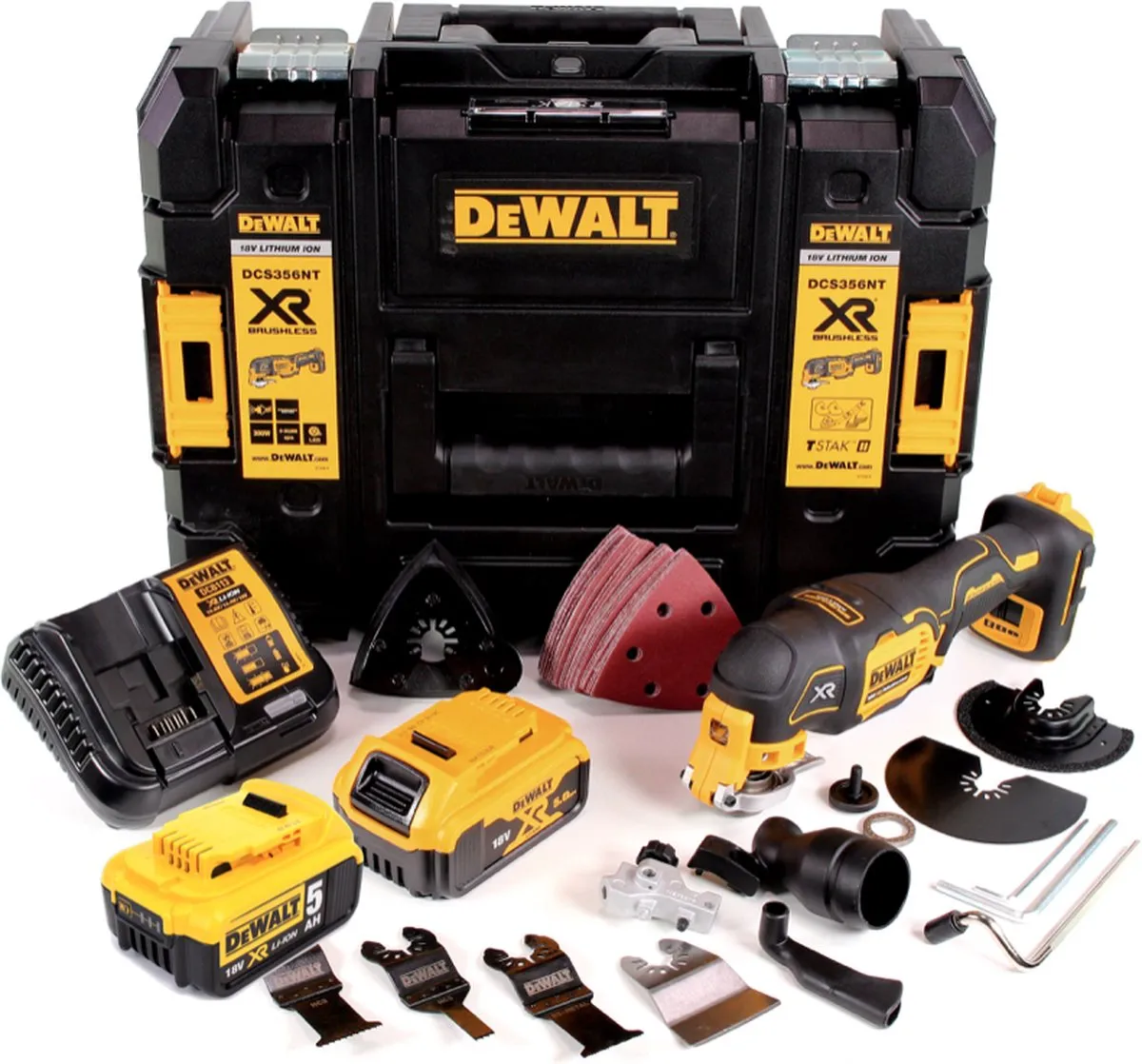 DeWalt DCS 356 P2 Multigereedschap - 18V - 2x 5.0Ah Accu + 35 Accessoires