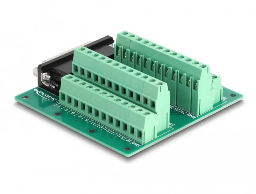 Delock D-Sub HD 44 Pin Vrouwelijk naar Terminal Block - Groen