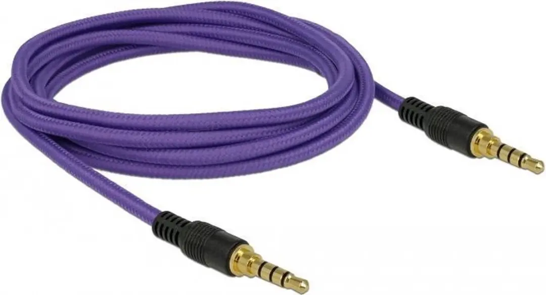 Delock Klinkenkabel 3,5mm 4-pin - 2m - Paars