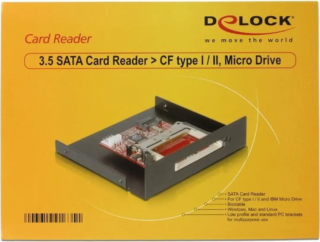 Delock SATA 3.5″ Card Reader for Compact Flash
