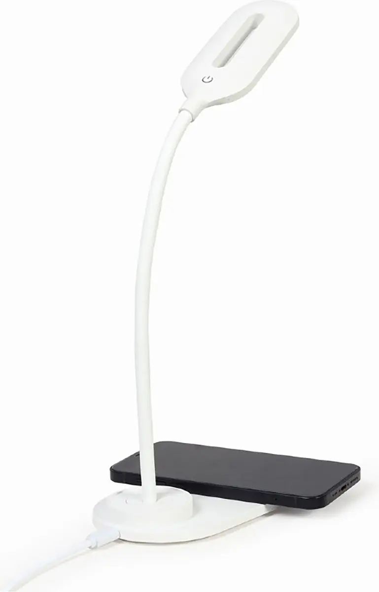 Gembird TA-WPC10-LED-01-MX Bureaulamp - LED met draadloos opladen - Wit
