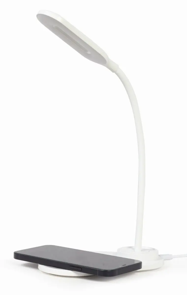 Gembird TA-WPC10-LED-01-MX Bureaulamp - LED met draadloos opladen - Wit - afbeelding 6 van 6