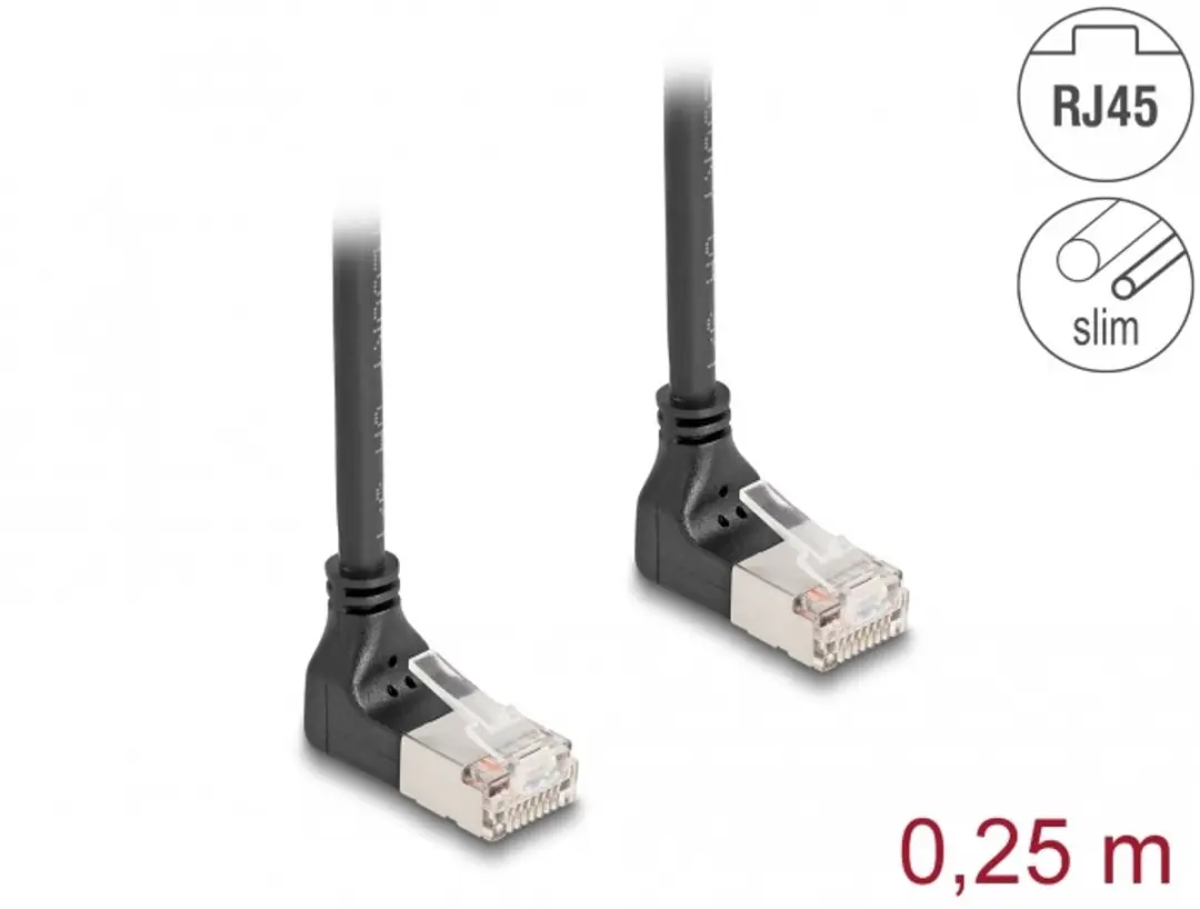 Delock Cat.6A S/FTP RJ45 Kabel 90°