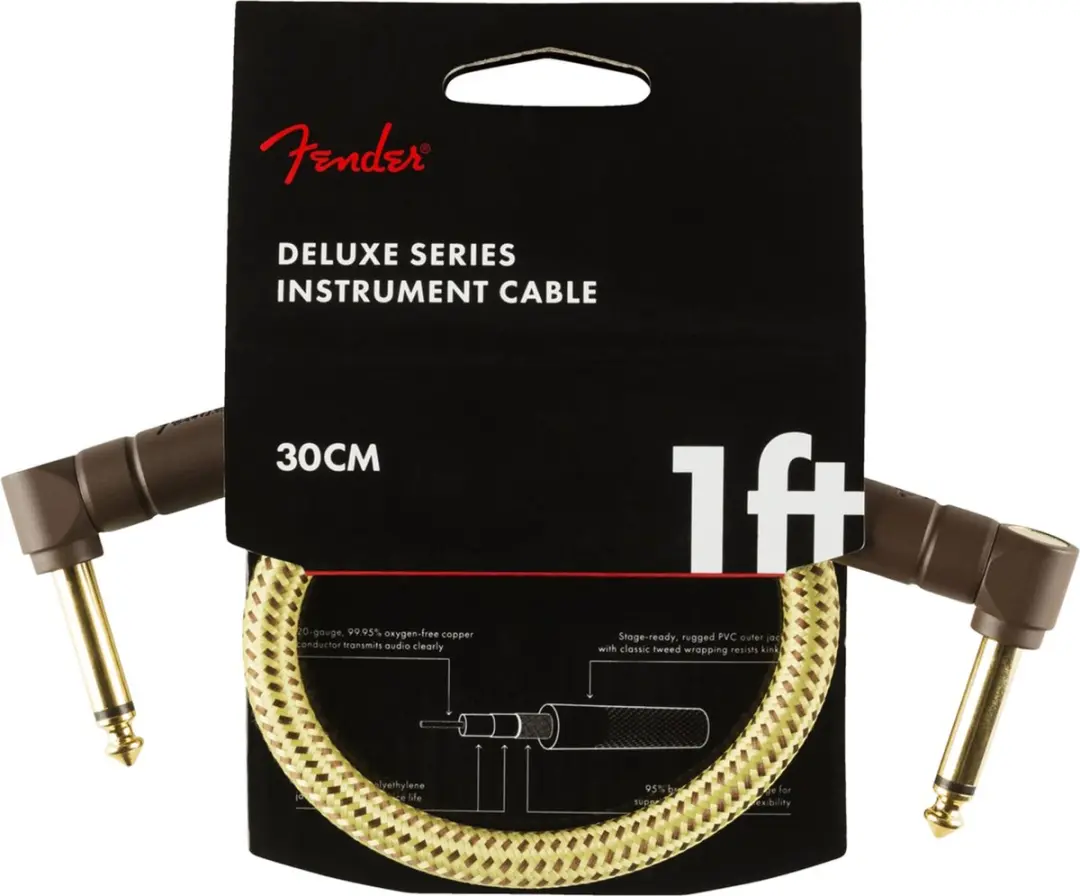 Fender Deluxe Series Instrument Cable 300mm Stereo