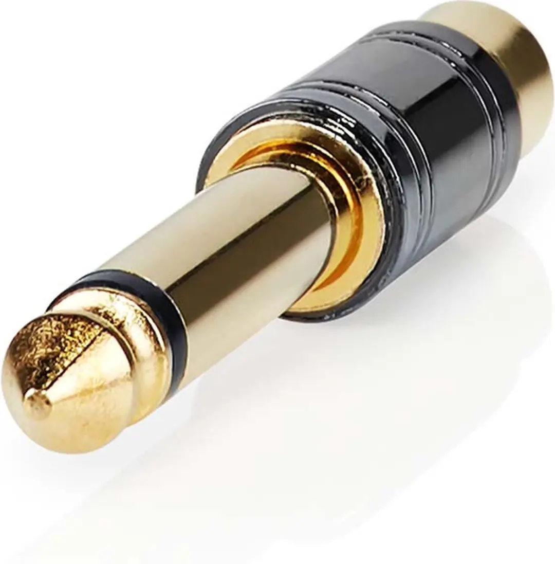 Nedis Mono-Audioadapter 6,35mm Male naar RCA Female - Verguld - Metaal