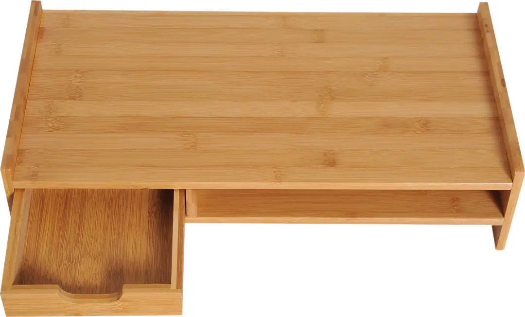 Homcom Bamboe Monitorstandaard 49cm - Naturel