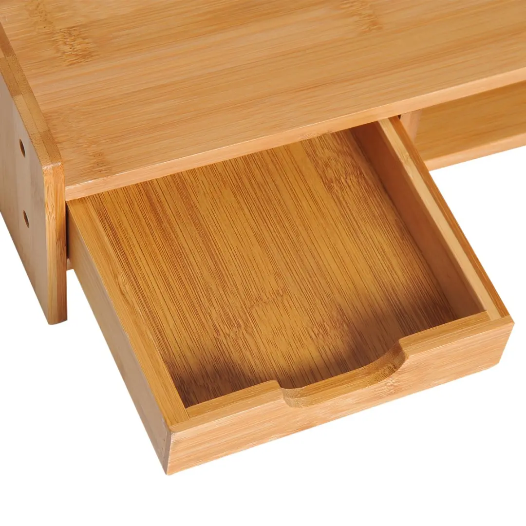 Homcom Bamboe Monitorstandaard 49cm - Naturel