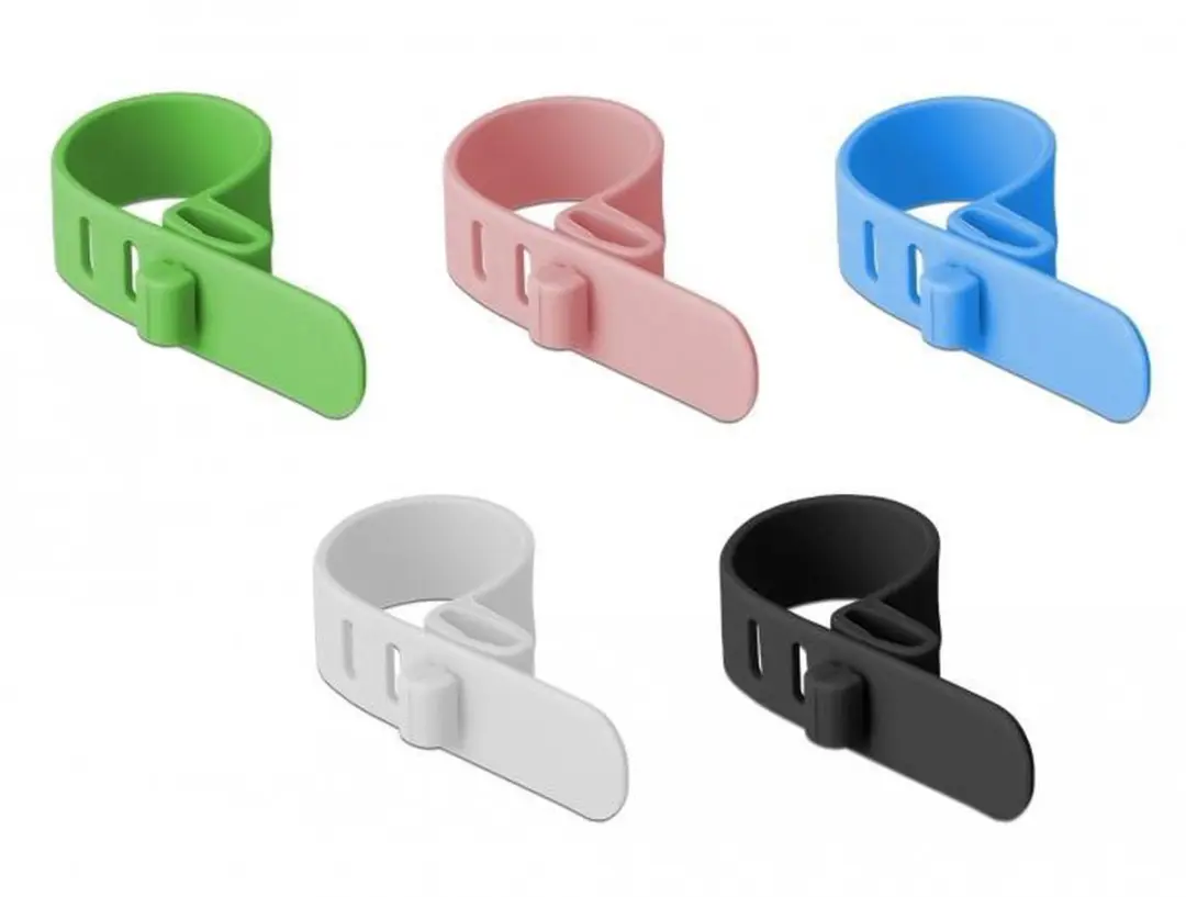 Delock Silicone Kabelbinders - 10 Stuks - Verschillende kleuren