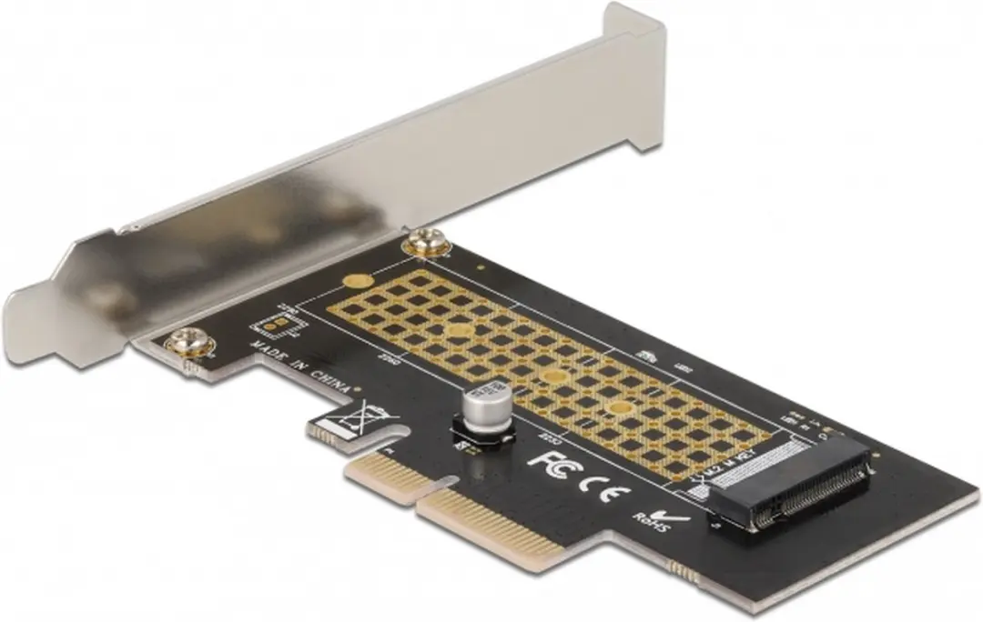 Delock PCIe x4 naar M.2 NVMe 80mm - Groen/Grijs