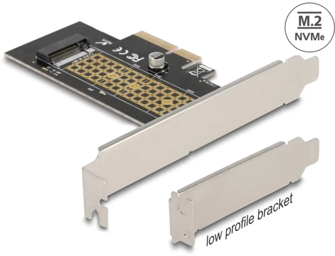 Delock PCIe x4 naar M.2 NVMe 80mm