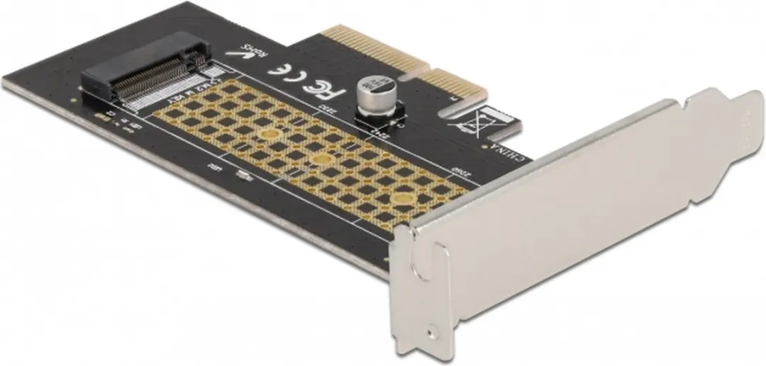Delock PCIe x4 naar M.2 NVMe 80mm - Groen/Grijs