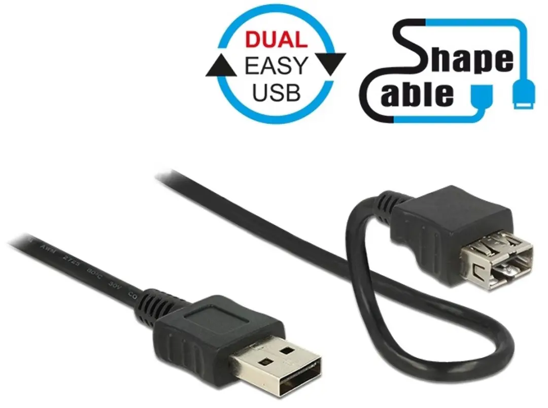 Delock USB2.0 Verlengkabel 1m