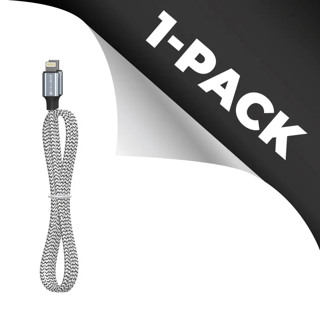Caliber CL-CL-1PACK Oplaadkabel iPhone USB-C naar Lightning - Zwart/Grijs - afbeelding 6 van 6