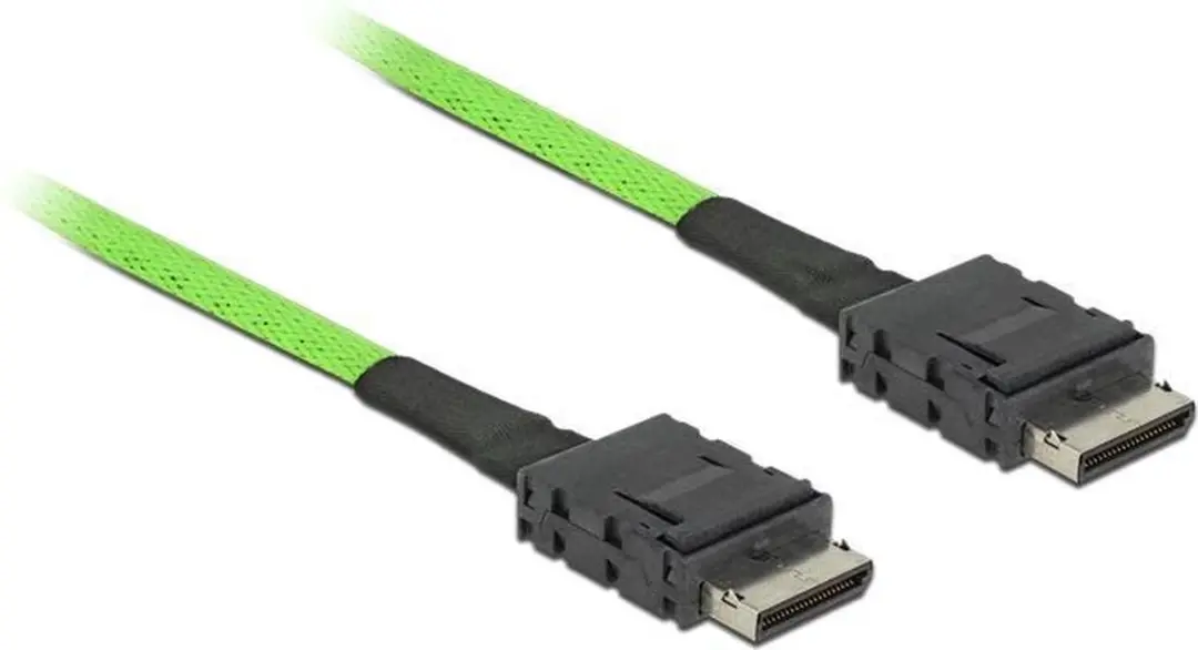 Delock OCuLink Kabel SFF-8611 0.5m - Zwart/ Groen