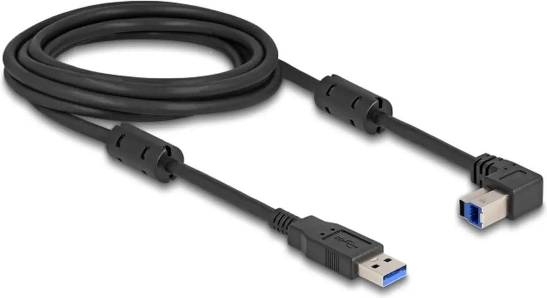 Delock USB-A naar USB-B Haaks Kabel 3m - USB 3.0 5Gbps