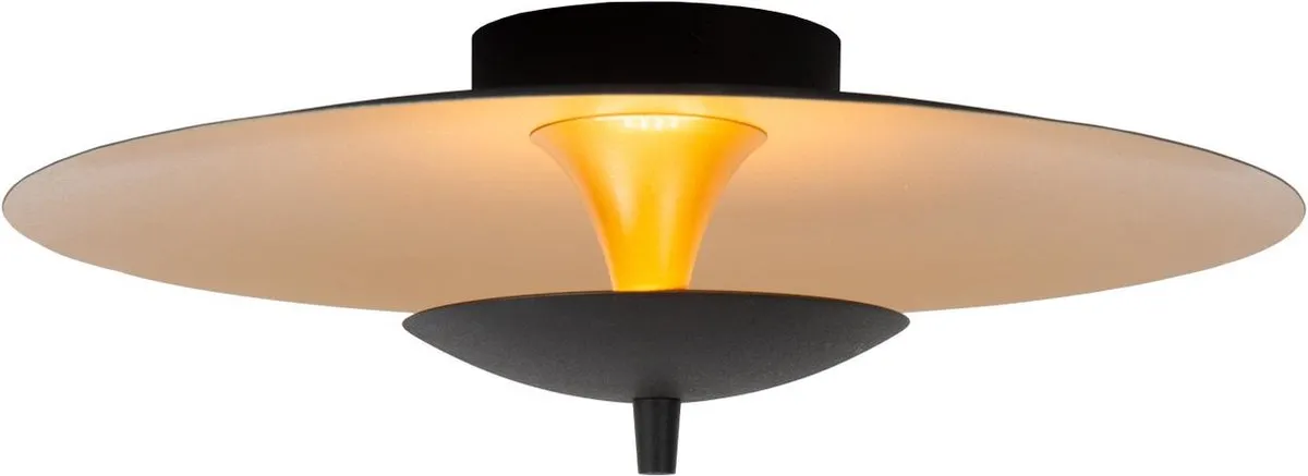 Lucide Vulcan Plafondlamp Ø35cm - LED 9W 3000K - Zwart