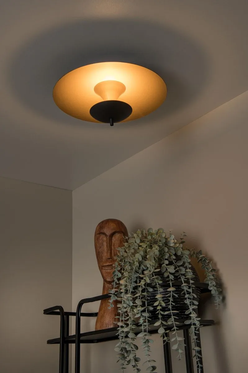 Lucide Vulcan Plafondlamp Ø35cm - LED 9W 3000K - Zwart