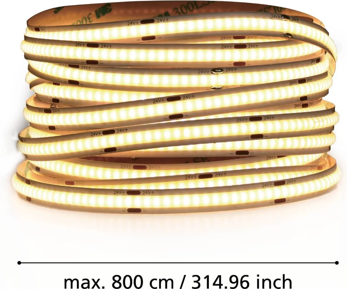 Eglo Cob Stripe LED Strip 800cm - Wit - afbeelding 5 van 5