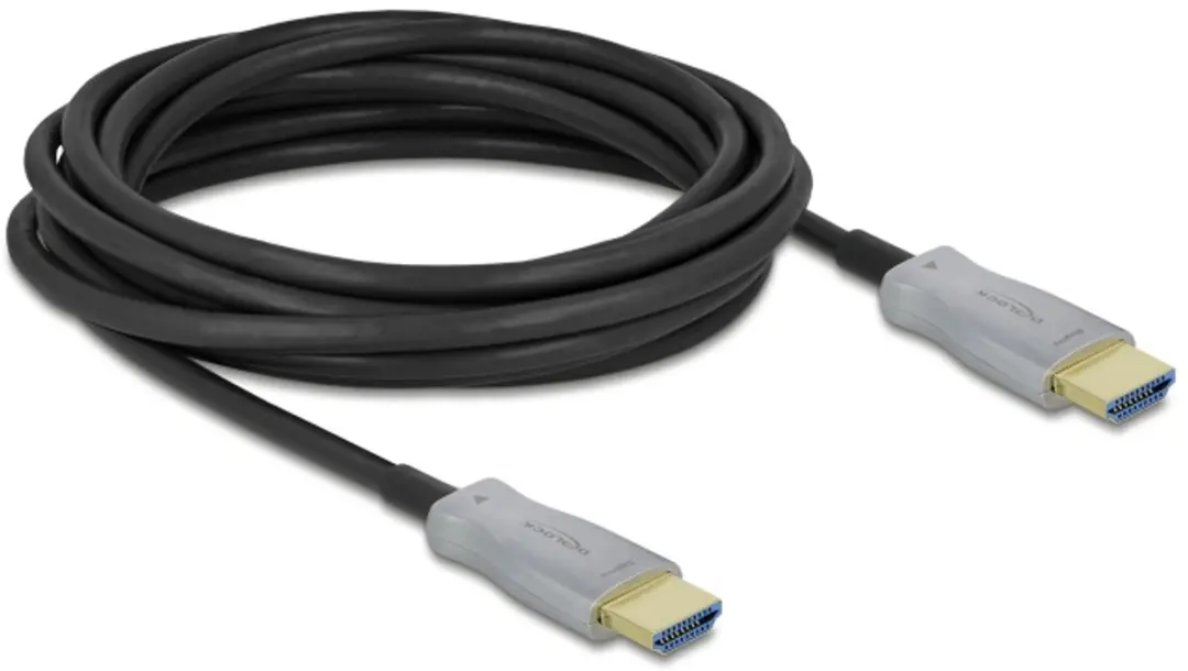 Delock HDMI Active Optical Kabel 4K 60Hz 5m - Zwart/Grijs