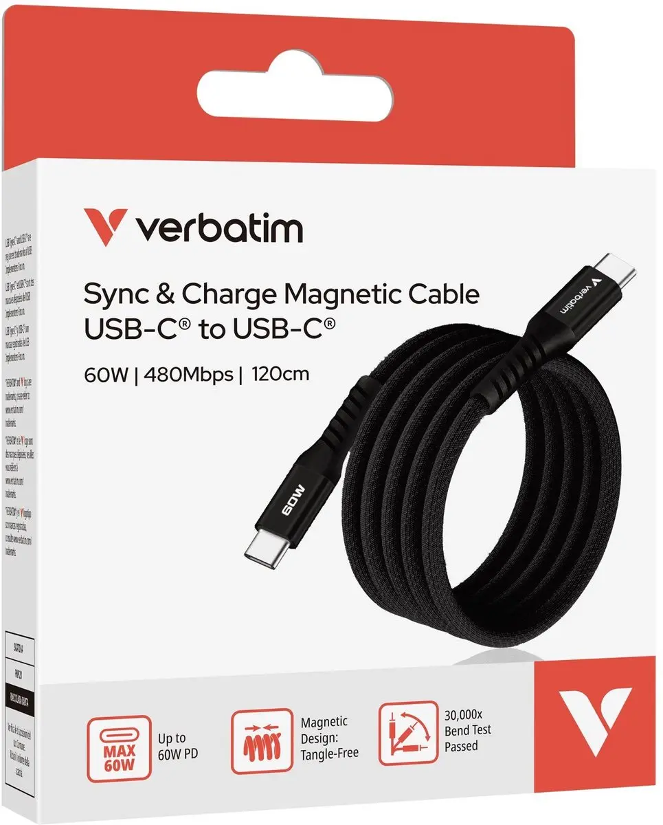 Verbatim 31859 USB-C Kabel 1,2m 60W PD - Zwart