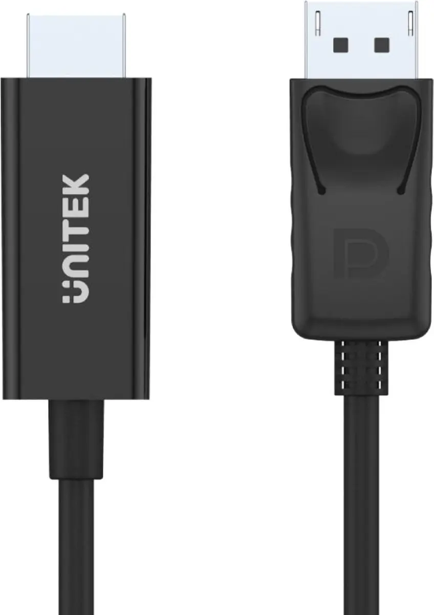 Unitek DisplayPort naar HDMI-adapterkabel 1,8m - Zwart