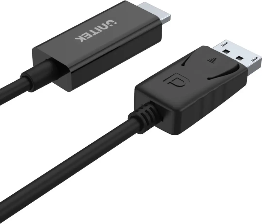 Unitek DisplayPort naar HDMI-adapterkabel 1,8m - Zwart