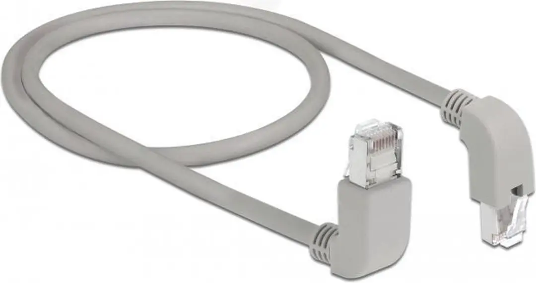 Delock RJ45 Cat.5e SF/UTP Gehoekte Kabel 0.5m - Grijs