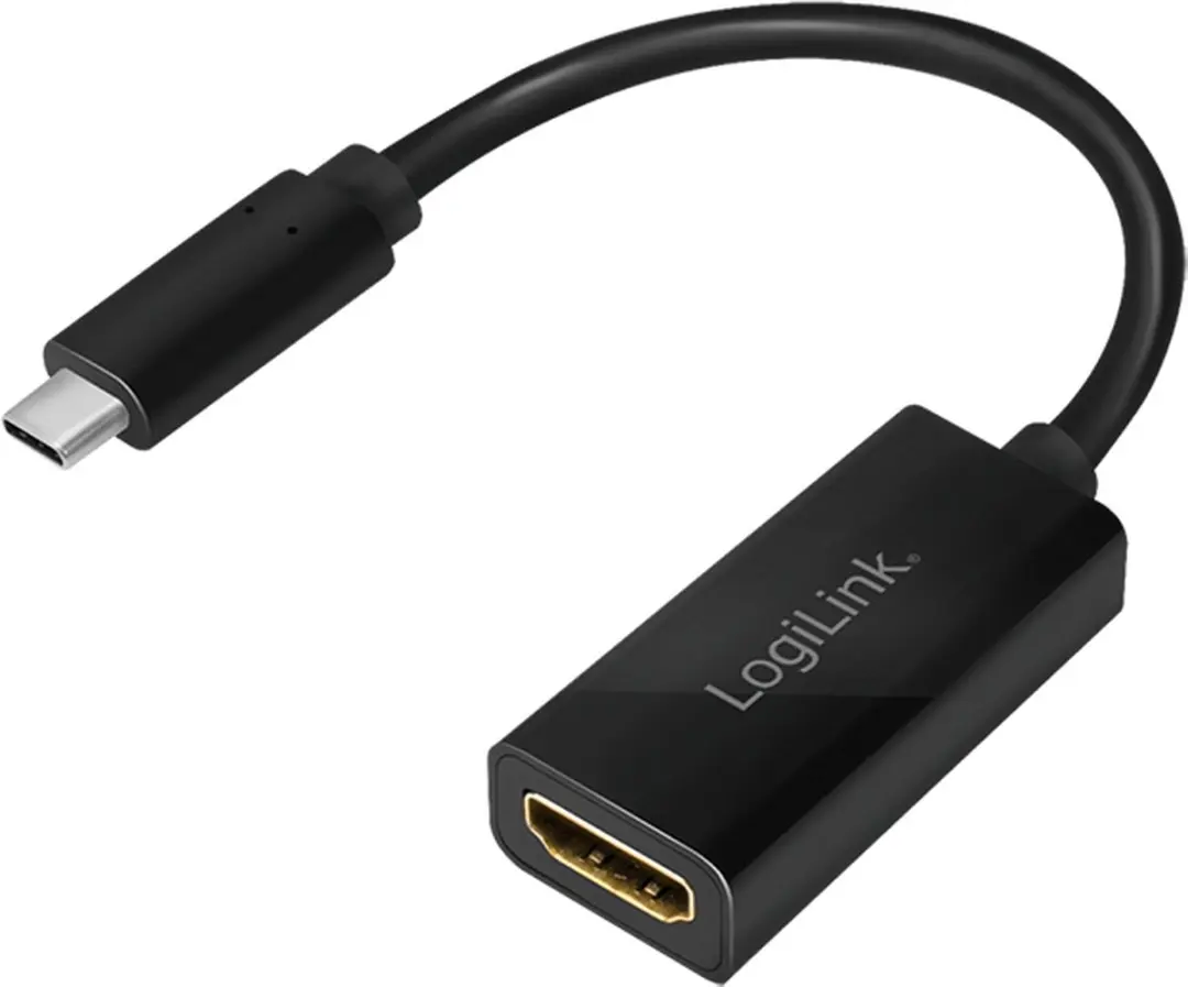 Logilink UA0236A USB-C naar HDMI Tussenstuk - Zwart
