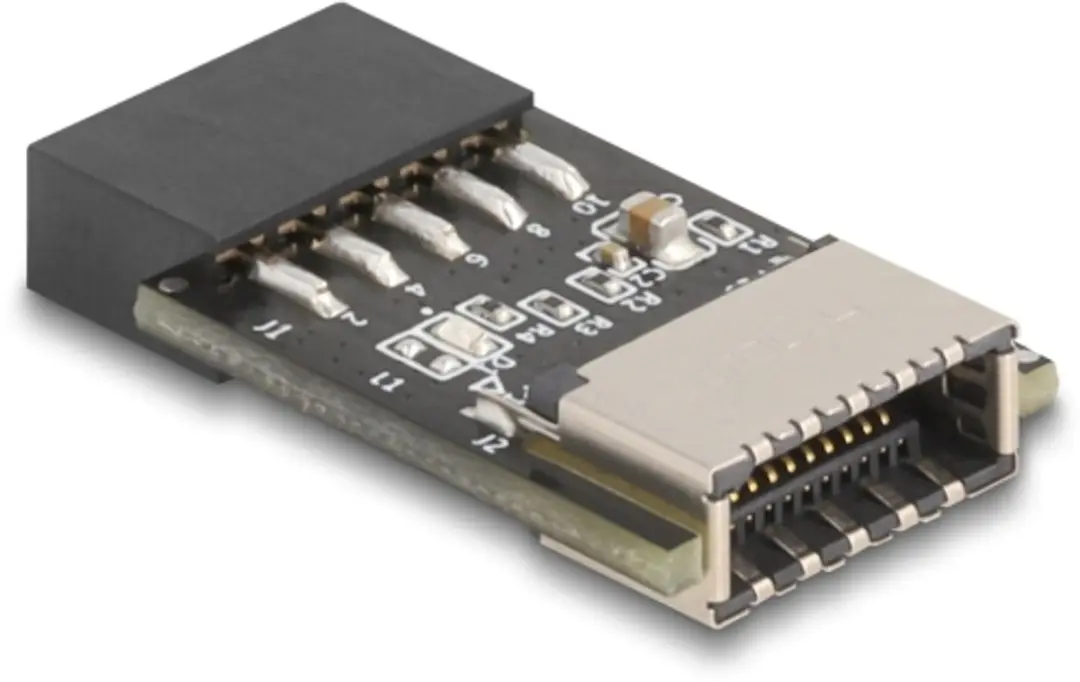 Delock USB 2.0 Adapter Pin Header naar USB Type-E Key A - Grijs