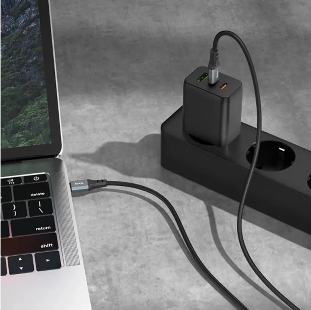 Hoco X86B USB-C naar USB-C Kabel 60W - 1m - Zwart