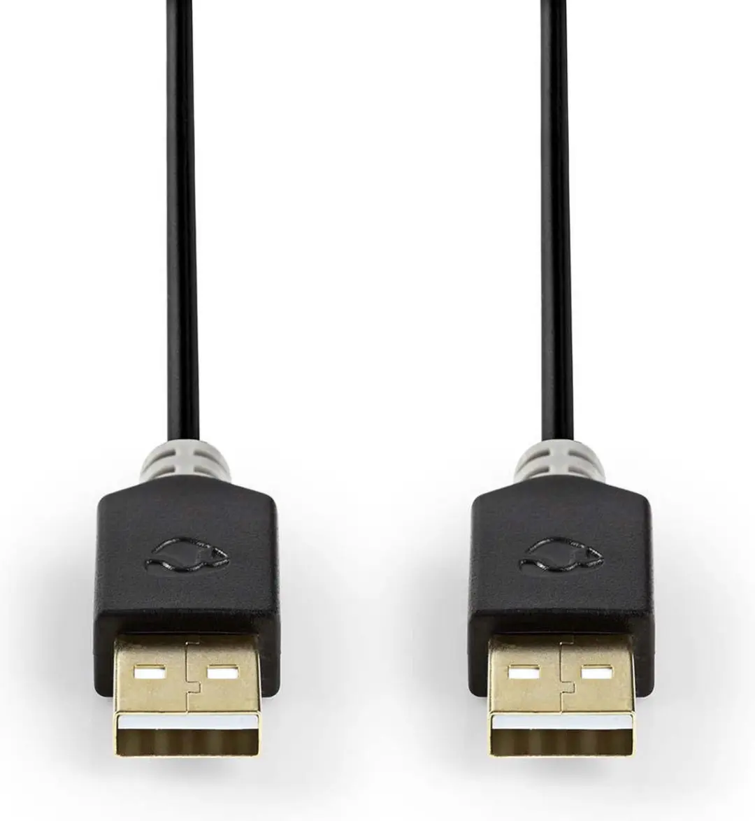 Nedis USB 2.0 A-A Kabel 2m - Verguld - Antraciet - afbeelding 6 van 6