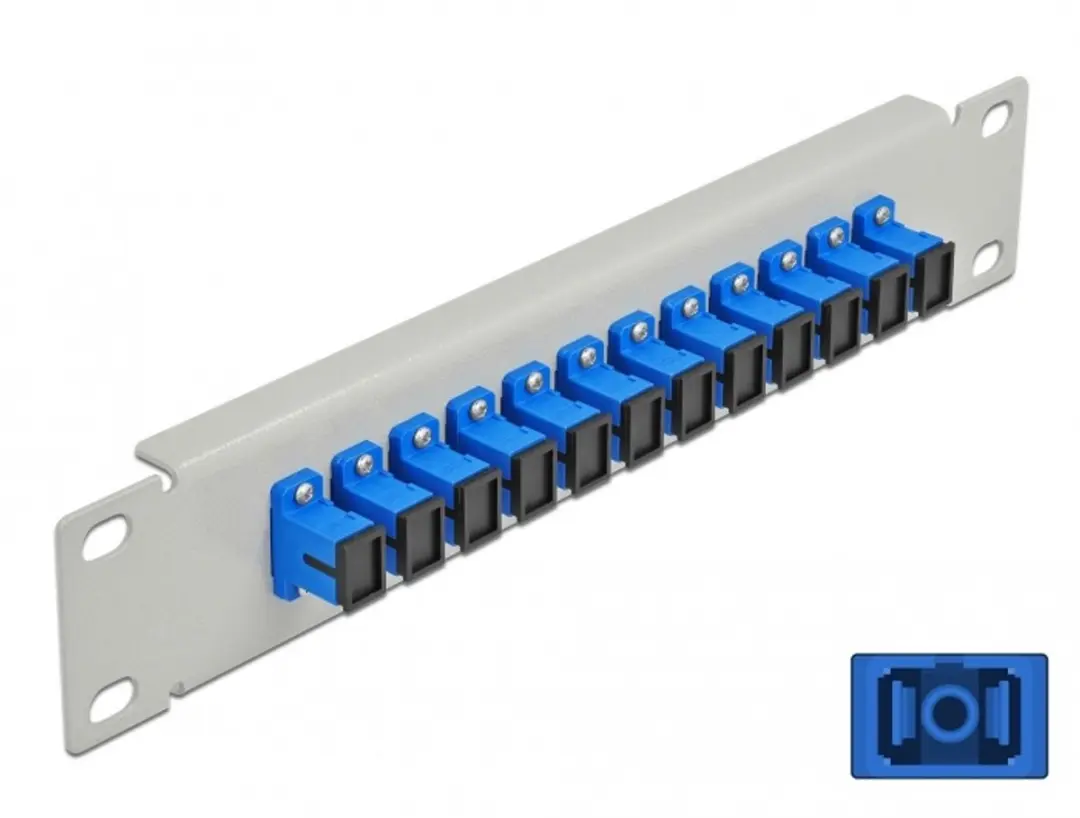 Delock 10" Fiber Optic Patch Panel 12 Port SC Simplex